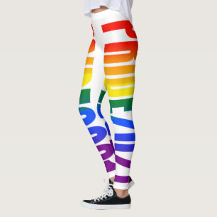 LGBT-Regenbogenflagge Text Gay Pride 2021 LGBTQ Leggings