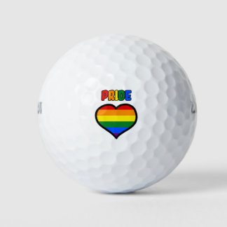 LGBT+ Regenbogenforelle Herz Golfball