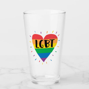 LGBT-Regenbogenherz Glas