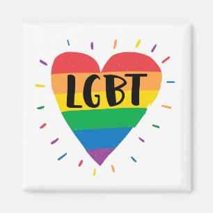 LGBT-Regenbogenherz Magnet