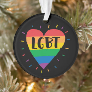 LGBT-Regenbogenherz Ornament