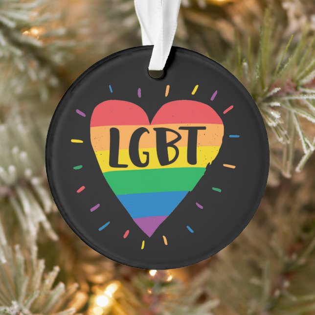 LGBT-Regenbogenherz Ornament (Baum)