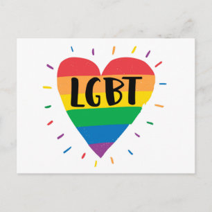 LGBT-Regenbogenherz Postkarte