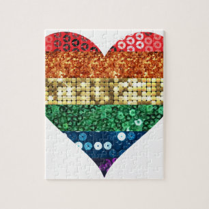 lgbt Regenbogenherz Puzzle
