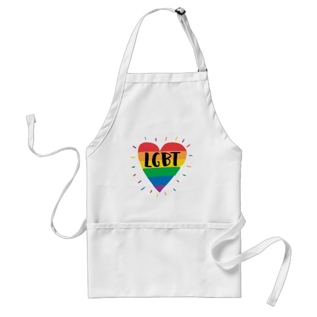 LGBT-Regenbogenherz Schürze (Vorne)