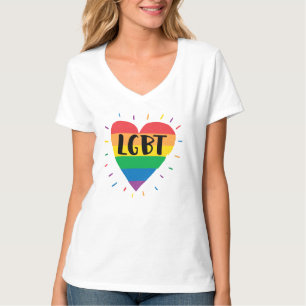 LGBT-Regenbogenherz T-Shirt