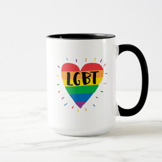 LGBT-Regenbogenherz Tasse