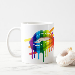 LGBT-Regenbogenlippen Kaffeetasse