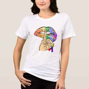 LGBT-Regenbogenlippen Tri-Blend Shirt