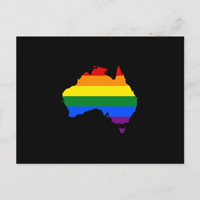 LGBT Regenbogenparkkarte Australiens Postkarte (Vorderseite)