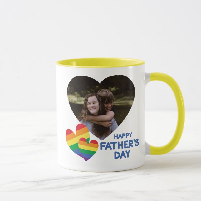 LGBT-Regenbogenschmerzen Vatertag Tasse (Rechts)