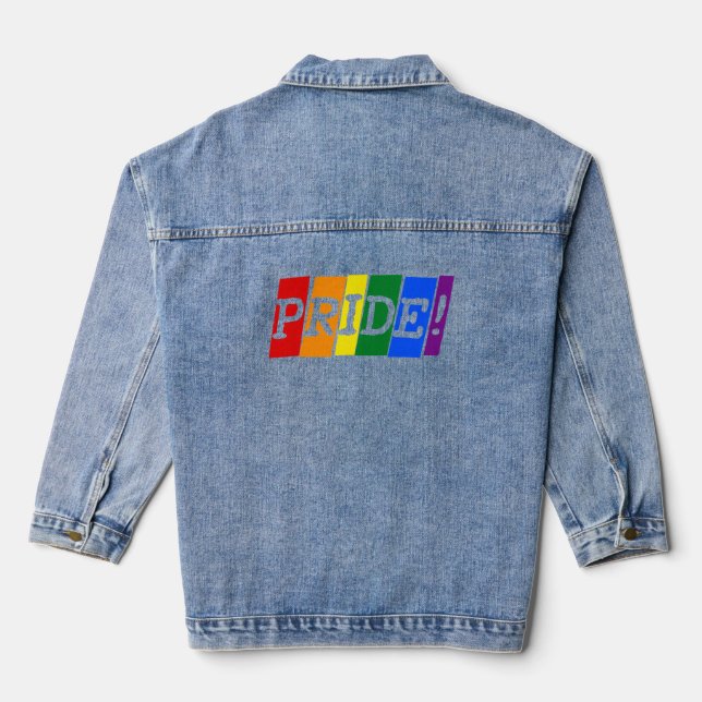 LGBT-Regenbogenstolz Jeansjacke (Rückseite)