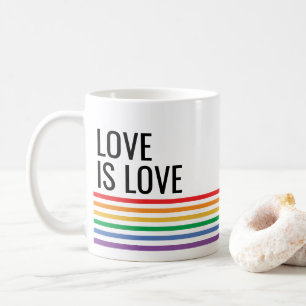 LGBT Regenbogenstreifen Benutzerdefiniert Gay Prid Kaffeetasse