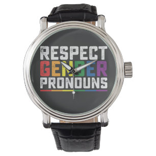 LGBT Respekt Geschlecht Pronouns Gay Lesbian Trans Armbanduhr