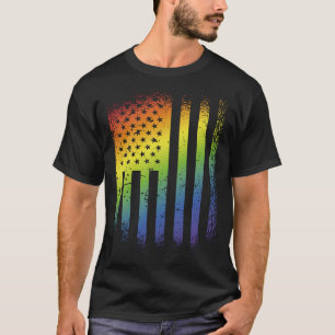 LGBT Retro US Regenbogenflagge Liebe ist Liebe T-Shirt