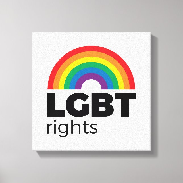 LGBT Rights Rainbow Leinwanddruck (Vorderseite)