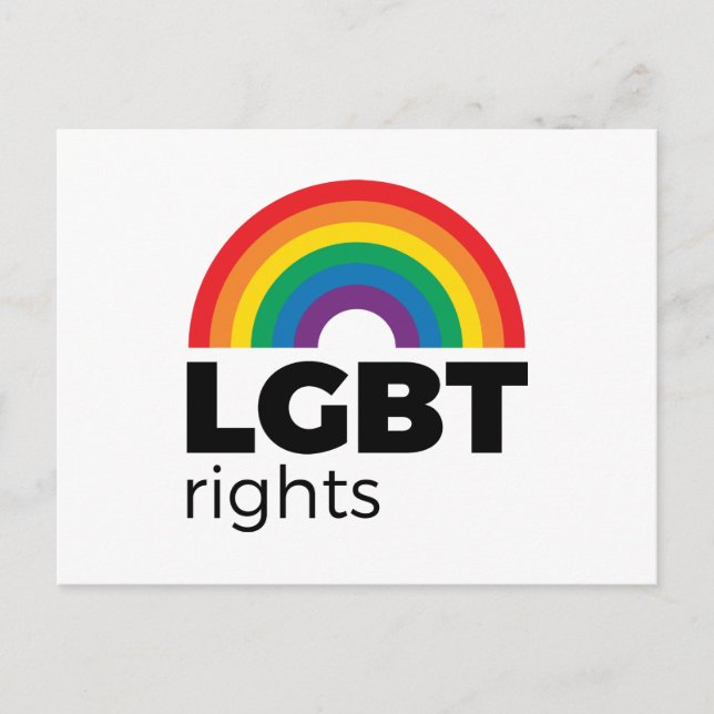 LGBT Rights Rainbow Postkarte (Vorderseite)