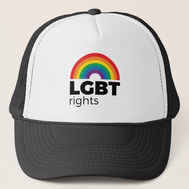 LGBT Rights Rainbow Truckerkappe (Vorderseite)