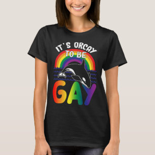 LGBT Schwertwal Es ist Orcay, schwul zu sein Regen T-Shirt
