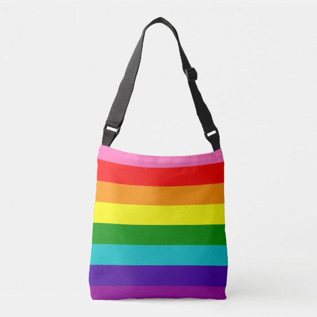 LGBT-Schwulenflagge Rainbow Tasche (Vorderseite)
