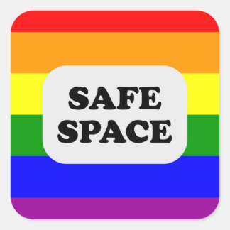 LGBT-Sicherer Raum Gay Pride Bündnispartner*in Quadratischer Aufkleber