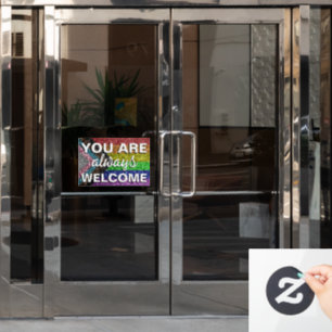 LGBT Sie sind hier immer willkommen Fensteraufkleber