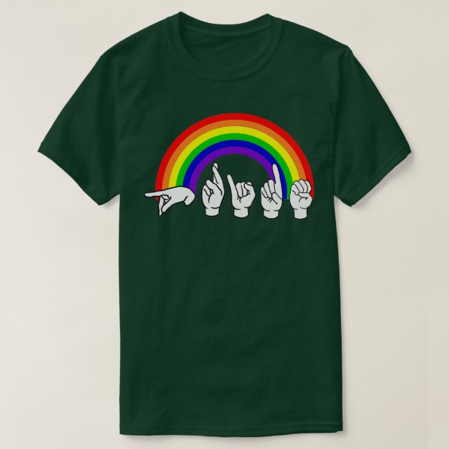 LGBT-Signatursprache T-Shirt (Design vorne)