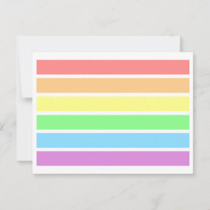 LGBT Soft Light Pastell Gay Pride Rainbow Postcard Postkarte