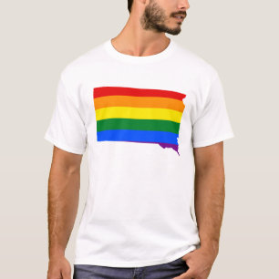 LGBT South Dakota, T - Shirt der US-Staatsflagge