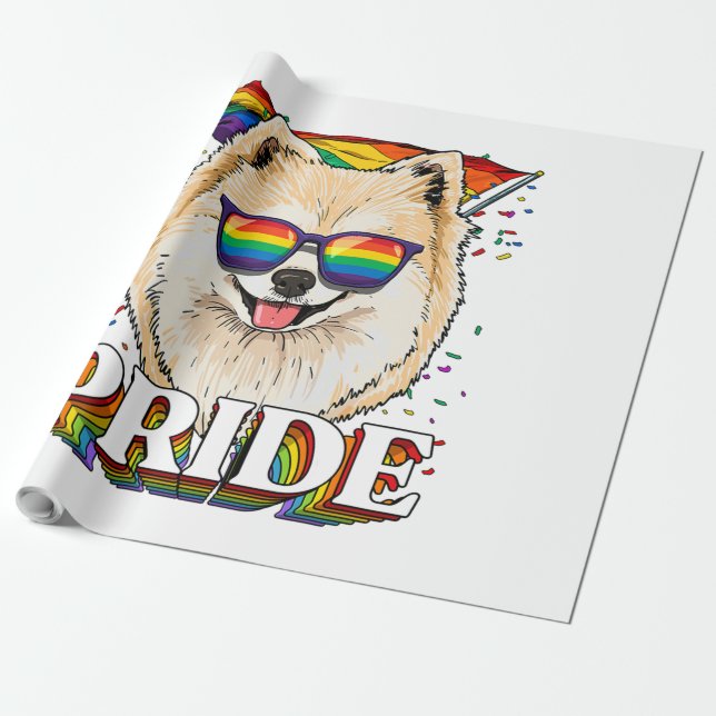 LGBT Spitz Gay Pride LGBTQ-Regenbogenflagge Geschenkpapier (Ungerollt)