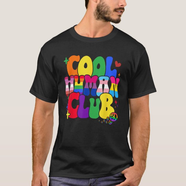 LGBT-Stolperflagge Cooler Menschenkklub Transgende T-Shirt (Vorderseite)