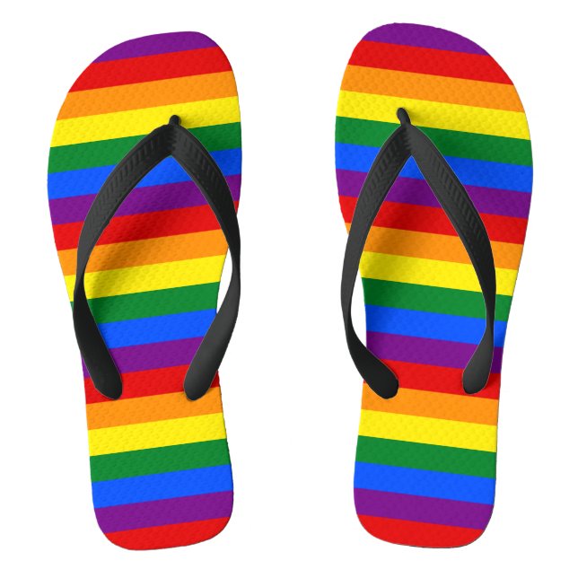 LGBT-Stolperflagge Flip Flops (Fußbett)