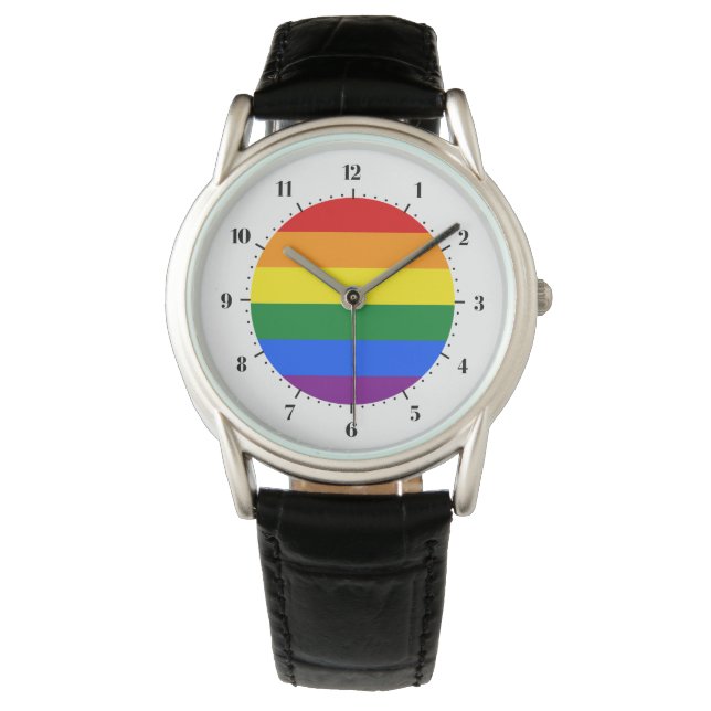 LGBT-Stolperflagge Wristwatch Armbanduhr (Vorderseite)