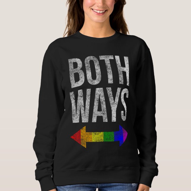 LGBT-Stolz auf beide Arten Bisexueller Regenbogena Sweatshirt (Vorderseite)