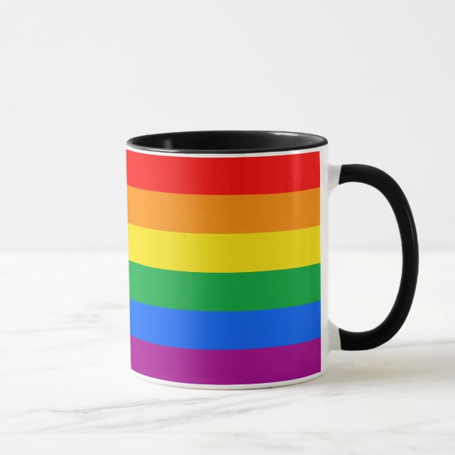 LGBT Stolz-Flagge/Regenbogen-Flagge Tasse (Rechts)