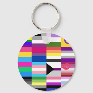 LGBT Stolz-Flaggen-Collage Schlüsselanhänger