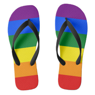 LGBT Stolz-Flaggen-Regenbogen-Farben Flip Flops