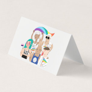 LGBT+Stolz. GAY Liebe. Rainbow-Flag, gefaltete Kar