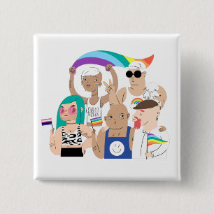 LGBT+Stolz. GAY Liebe. Regenbogenflagge. Button