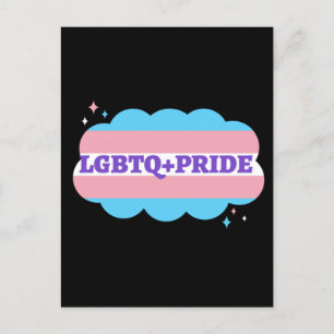 LGBT+Stolz. Gay-Regenbogen-Liebe. Postkarte