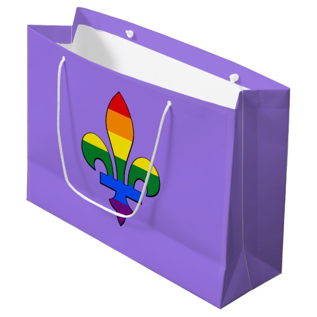 LGBT-Stolz Große Geschenktüte (Vorderseite Schrägansicht)