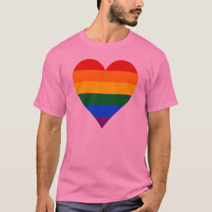 LGBT Stolz-Herz grundlegender T - Shirt