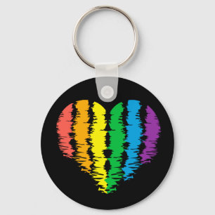 LGBT+Stolz. Herz Regenbogen. Schlüsselanhä Schlüsselanhänger