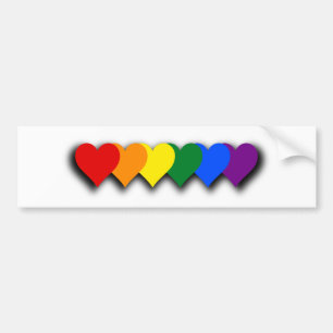 LGBT-Stolz-Herzen-Aufkleber Autoaufkleber