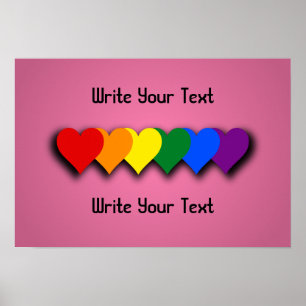 LGBT-Stolz-Herzen Poster