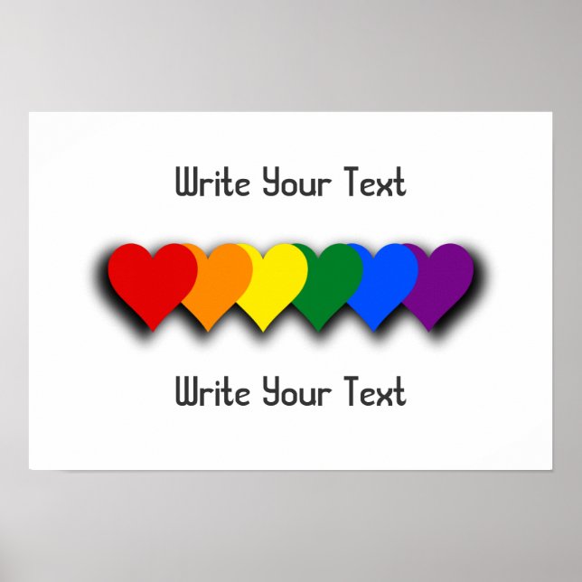 LGBT-Stolz-Herzen Poster (Vorne)