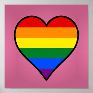 LGBT-Stolz-Herzposter Poster