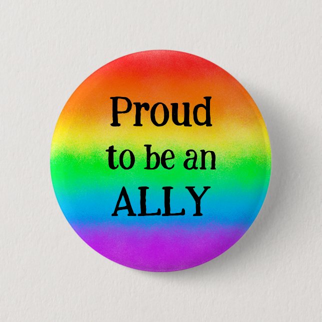 LGBT Stolz ist ein AL | Regenbogenflagge Button (Vorderseite)