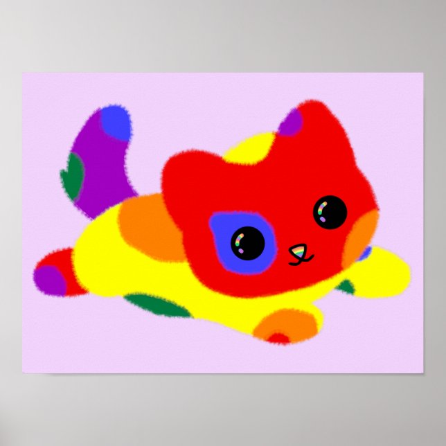 LGBT+ Stolz Katzenposter Poster (Vorne)