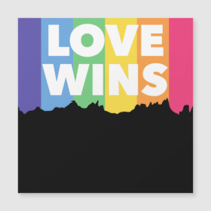 LGBT+Stolz. Liebe gewinnt. Que. Magnetkarte